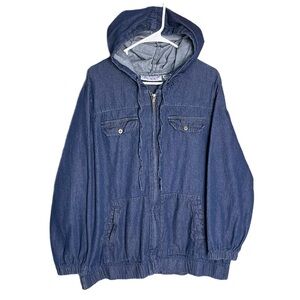 Roaman’s Denim Jacket Hooded Women’s Size 20W